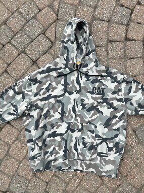 Caterpillar Heavyweight Camo Hoodie Men Sz 3XL